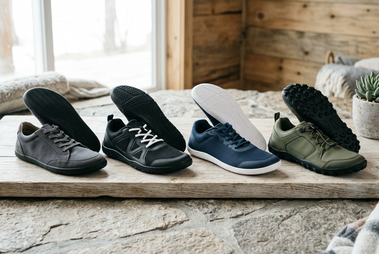 Barefoot shoe styles for everyday wear, gym workouts, running and trails